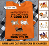 A Good Cat For Halloween Personalized Shirt - TS096PS