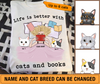 Life Is Better With Cats And Books Personalized Shirt - TS078PS