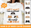 Wait What Cats Personalized Shirt - TS026PS