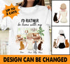 I'd Rather Be Home With Cats Personalized Shirt - TS043PS