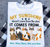 My Sunshine Doesn't Come From The Skies Personalized Shirt