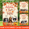 Autumn Leaves, Pumpkins & Dogs Please Personalized Garden Flag - GA015PS