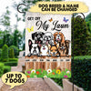 Get Off My Lawn Dog Personalized Garden Flag - GA014PS