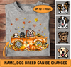 Dogs In A Pumpkin Truck Personalized Shirt - TS091PS
