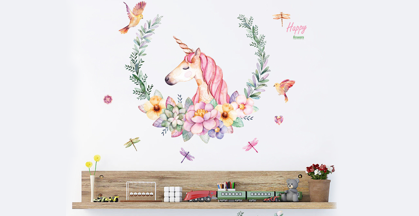 Try these 8 Unicorn Wall Stickers to decorate your fancy place!