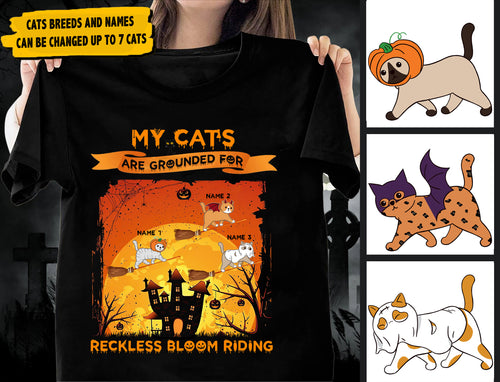 My Cats Are Grounded For Reckless Bloom Riding Personalized Shirt - TS097PS