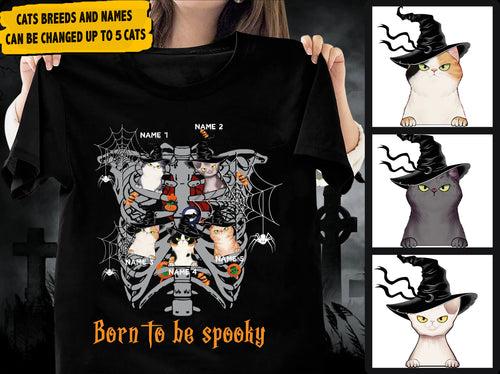 Born To Be Spooky Cats Personalized Shirt - TS083PS