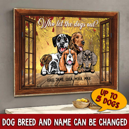 Who Let The Dogs Out Personalized Poster - PT009PS
