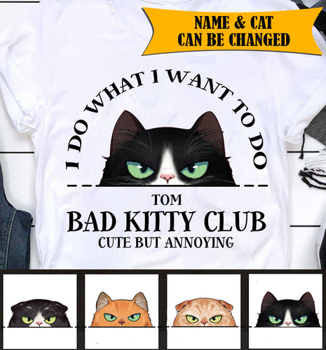 Bad Kitty Club Cat Personalized Shirt - TS038PS