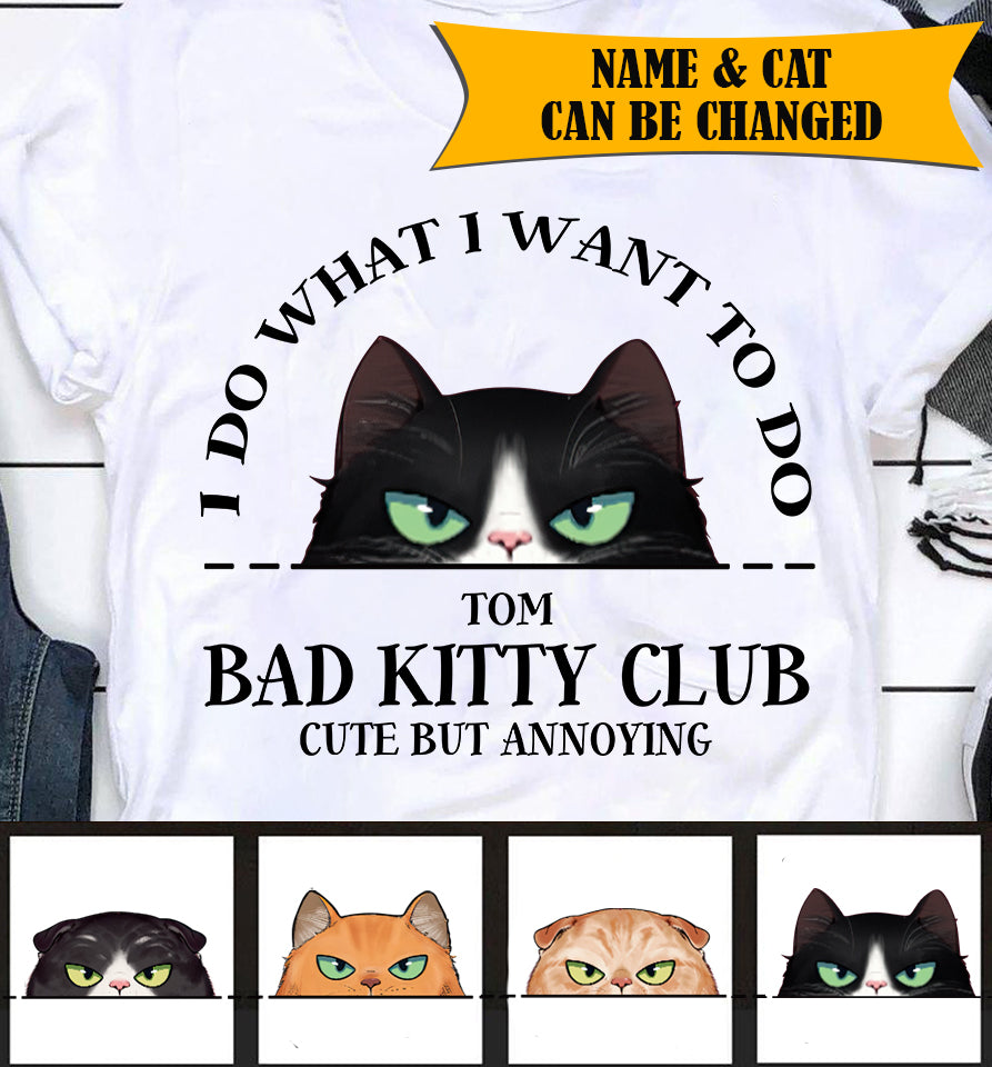 Bad Kitty Club Cat Personalized Shirt - TS038PS