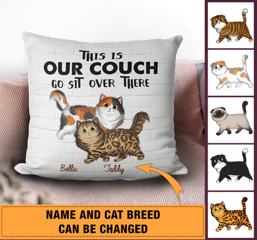 This Is Our Couch Cat Personalized Pillow - PL008PS