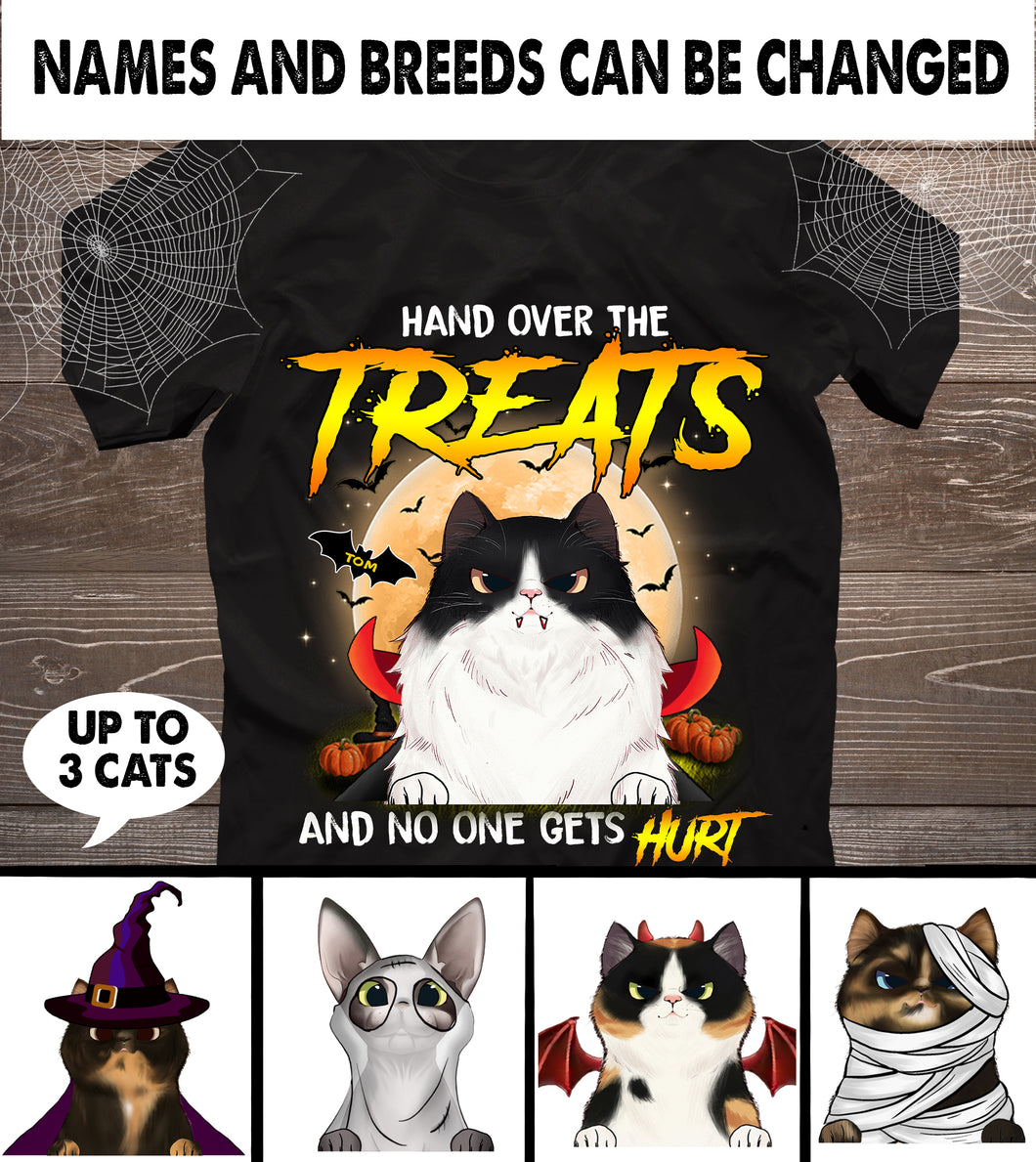 Hand Over The Treats Cat Personalized Shirt - TS200PS
