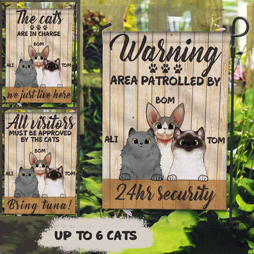 Property Protected By Cats Personalized Garden Flag - GA001PS
