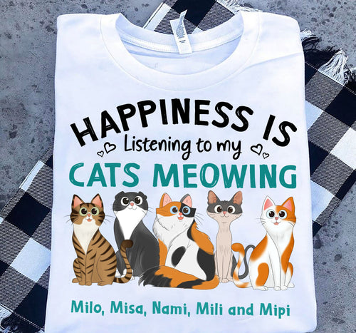 Listening To My Cats Meowing Personalized Shirt