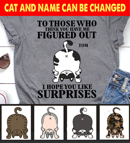 Figure Out Cat Personalized Shirt - TS028PS