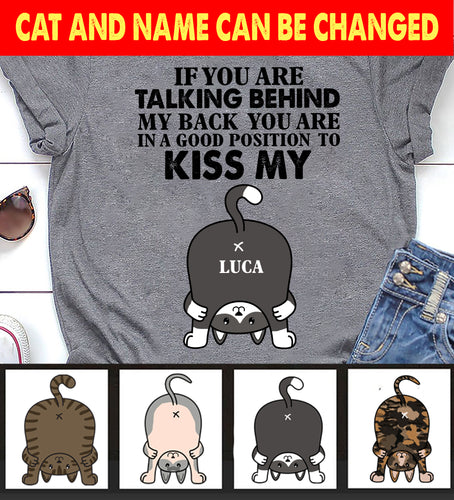 Kiss My Cat Butt Personalized Shirt - TS029PS